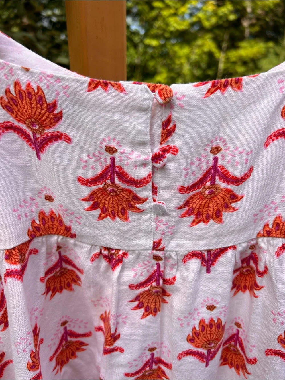 J. Crew Pink Sundress with Orange Floral Motif